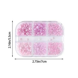 Nail Art Flat Back Half Round Pearl Kits Nail Charms Gold Silver Steel Ball Nail Art Supplies Luxurious Design Nail Accessories Mixed Various Sizes Face Makeup Craft for Women Nail Decoration