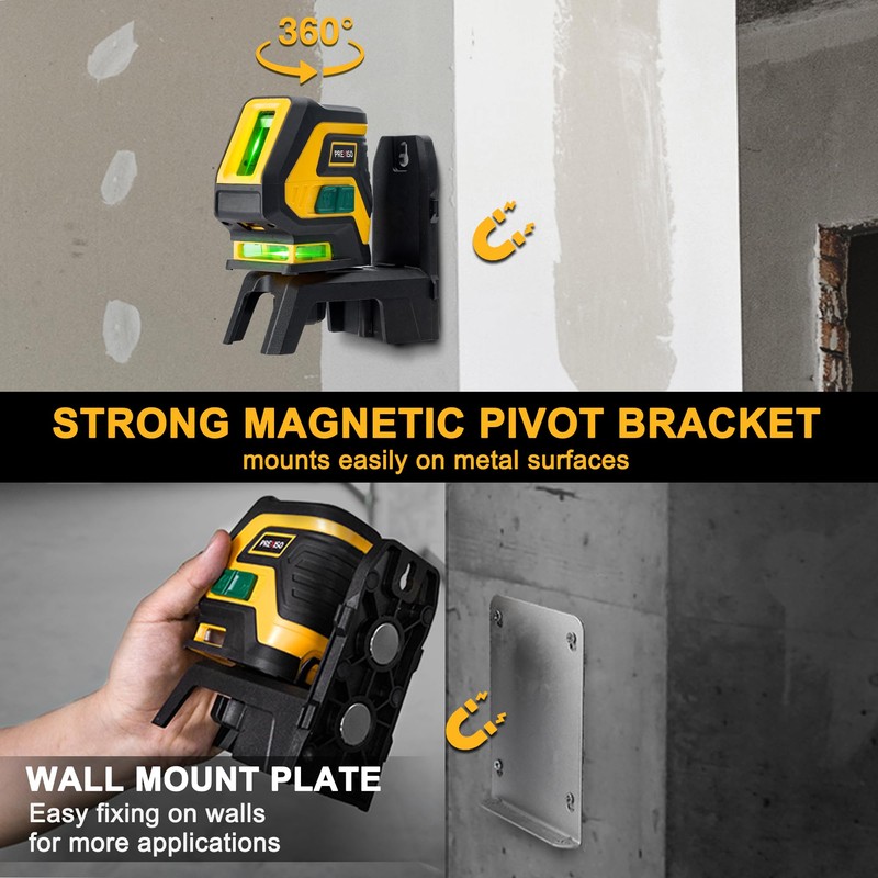 PREXISO Laser Level with Tripod & 2 Plumb Dots -
