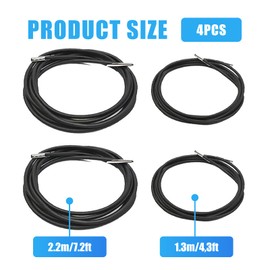 Hugwish Rubber Cord for Zero Gravity Chair Universal Replacement Cords for Relaxing Chair Garden 4 Pieces (2 x 2.2 m + 2 x 1.4 m), The Short Rope Replaces the Upper Part The Long Rope Replaces the