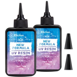 JDiction 200g UV Resin - New Formula Crystal Clear Solar Cure Sunlight Activated Hard UV Resin Kit for Jewelry Making, Casting and Coating DIY Crafts