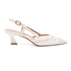 Lhamo Latso White Slingback Heels for Women Sling Back Heels