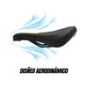 Piago Asiento Gel Deportivo Bicicleta MTB Ruta Prostático Ligero (Amarillo)