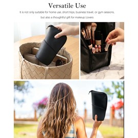 Makeup Brush Holder Travel, Compact Lightweight Accessory for Travel and Daily Use - Stand Up Makeup Brush Vertical