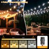Zuske Outdoor String Lights, 100FT 4-Color LED Patio Lights with