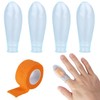 4-Pack Reusable Waterproof Silicone Finger Protectors with Bandage