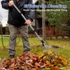 PEAKCLOUDS Adjustable Metal-Leaf Rake with Telescopic Handle - Lawn &