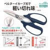 プラス はさみ フィットカットカーブ 万能はさみ ネイビー 紙も金属も切れる SC-175PM 34-631