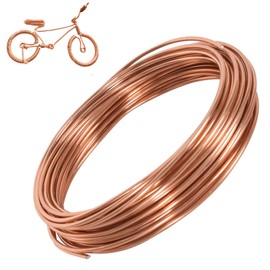 Vesaneae 2 mm x 10 m Flexible Craft Metal Wire, Bendable Aluminium Wire, for Jewellery Modelling DIY Craft Making Sculpting Wire Weaving Wrapping (Copper)