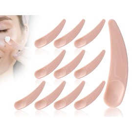 ZoeTekway Pack of 10 Cream Spatula Cosmetic Spatula Makeup Scooper Reusable Cosmetic Spatulas for Mask Wash Gel (Pink Colour)