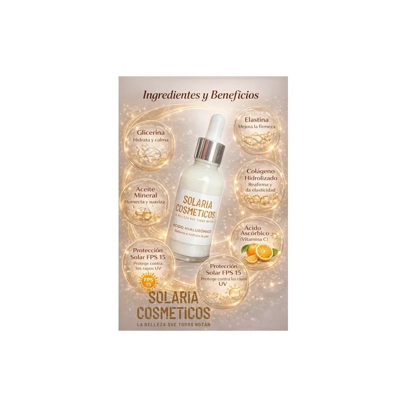 Kit Facial Solaria Cosméticos Ácido Hialurónico Antiedad