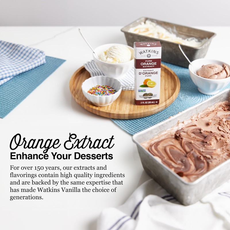 Watkins Pure Orange Extract, 2 oz. Bottles, Pack of 6