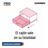 Hermex Corredera De Extensión Total 45mm, Para Cajón, 45cm 43273
