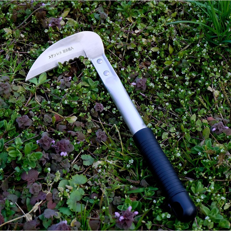 Japanese Weeding Sickle Heavy Duty 3.5" Japanese Stainless Steel Blade,