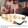 Ukulele Strap Cotton Adjustable Grid Pattern Hole Free Installation Belt