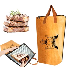 Insulated Meat Resting Bag BBQ Blanket for Briskets Keeping Moisture and Tender Outdoor Grilling Accessories with Wide Mouth Grilling Gifts for Men