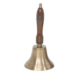 School Teachers Brass Plated Bell with Wooden Handle