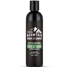 Rocky Mountain Barber Company - Acondicionador para hombre, aceite de árbol de té, menta y eucalipto para todo tipo de cabello, 8 onzas