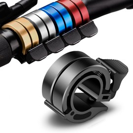 E-Mangue Bicycle Bell, Aluminium Alloy Mini Bicycle Bell, 80 dB, Loud, Upgraded Double Bell, Louder and Longer, 22 mm Handlebar, Red