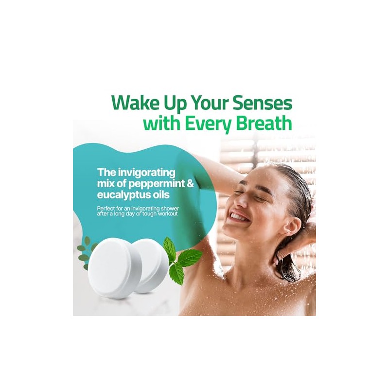 Shower Steamers Aromatherapy - Eucalyptus & Mint - 15 Pack