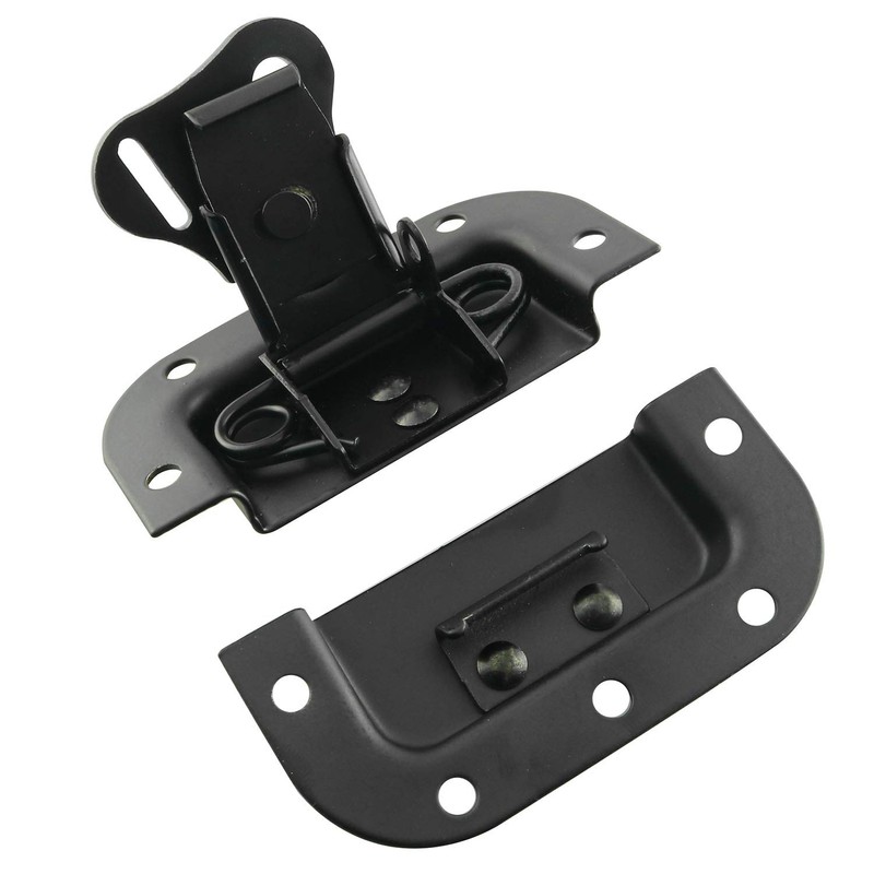 JCBIZ 2pcs Black 82x77mm Recessed Butterfly Twist Catch 3.2x3 Inch