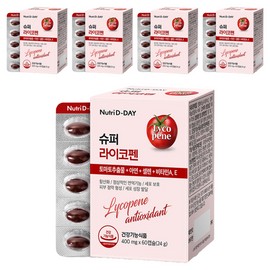 Nutri-D-Day Super Lycopene, 60 tablets, 5 / 뉴트리디데이 슈퍼 라이코펜, 60정, 5개
