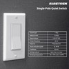 ELECTECK 20 Pack - Single Pole Decorator Light Switch,15A 120/277V,
