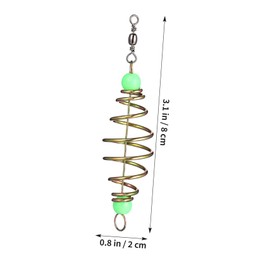 KICHOUSE 24Pcs Olive Shape Luminous Bead Fishing Bait Traps Lightweight Stable Fishing Feeders Create Lifelike Swimming Action to Attract Predators