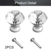 MroMax 2Pcs 30mm Faux Bling Crystal Dresser Door Pull Handle