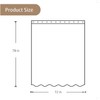 Felisa Farmhouse Long Shower Curtain with A Ruffle Hem 72x78