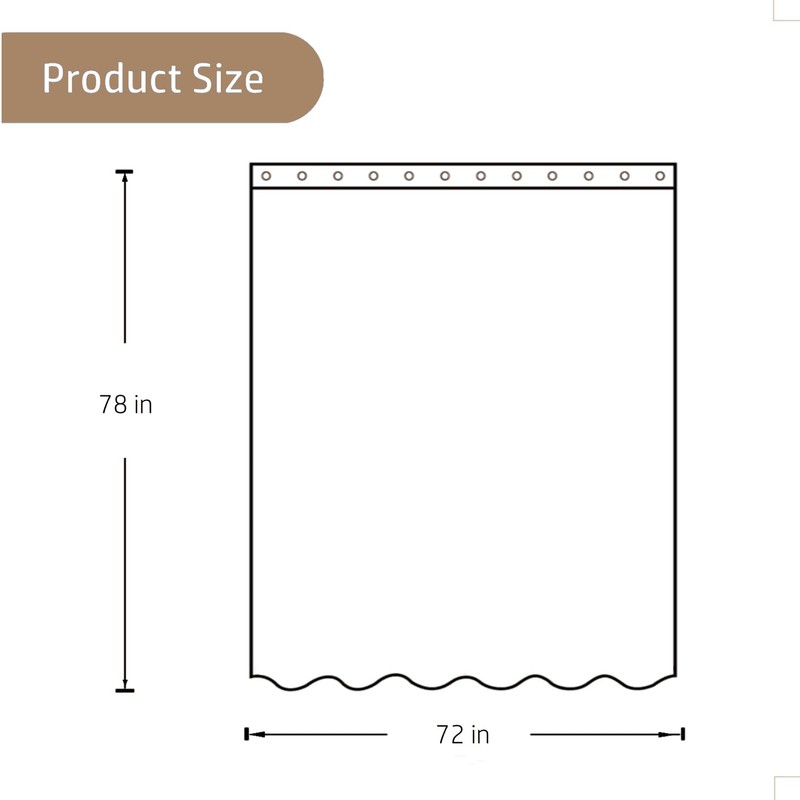 Felisa Farmhouse Long Shower Curtain with A Ruffle Hem 72x78