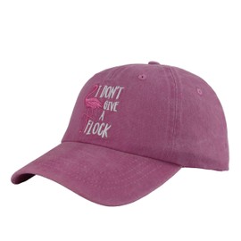 Funny Flamingo Hat, I Don't Give A Flock Baseball Cap Adjustable Embroidered Dad Denim Gifts for Men and Women (as1, Alpha, one_Size, Embroidered Navy) …