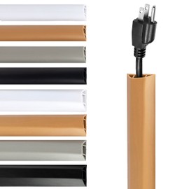 Rubber Bond TV Cord Hider Cable Protector - Strong Self Adhesive Wall Cord Cover Cable Hider - Low Profile Cable Management Wall Cord Concealer Cable Raceway