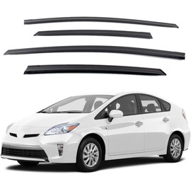 Safe Smoke Window Visor Sun Rain Vent Guard 4 Pcs Set for 2009~2015 Prius Out Channel Visor