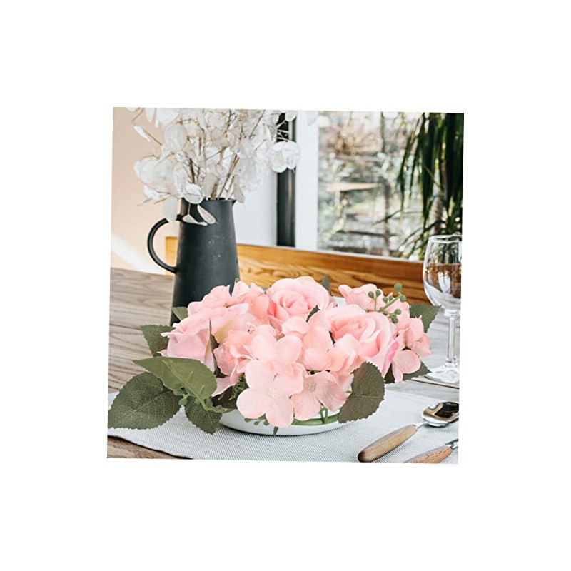 LIFKOME 3piezas Anillo De Vela Flores Artificiales De Rosas para