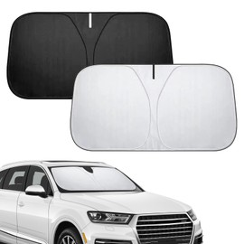 XQMMGO Sonnenschutz Auto Frontscheibe, Auto Sonnenblende, Faltbar Sonnenschirm Auto Frontscheibe Innen, Frontscheibenabdeckung, Windschutzscheibe für Sommer(70x140 cm)