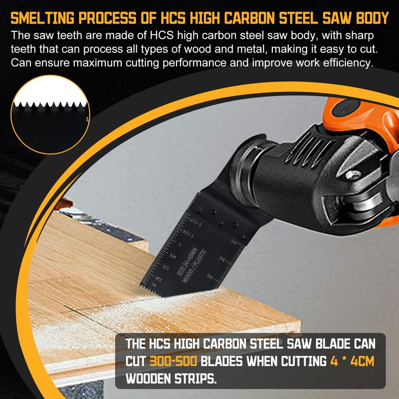 Yerbay 21-Piece Multitool Saw Blade Set, Wood Plastic Metal Accessories