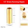 SUPERTOOL Thread Nipple 1/2" Brass Running Nipple Threaded Tube for