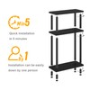 Apicizon Small Narrow Side Table, 3-Tier Skinny End Table with