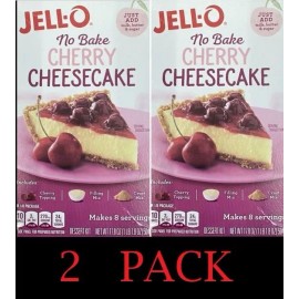 JELL-O 2x Jello No Bake CHERRY CHEESECAKE Jell-O 17.8 oz Box - 2 PACK