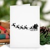 Newstamps Santa Claus with Sleigh Motif Stamp Made of Wood