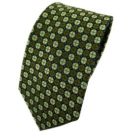 Enrico Sarto High-quality designer silk tie in polka dot pattern tie width 7 cm - Green, light green, black, blue