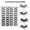 Dysilk 6D false eyelashes, dramatic reusable handmade thick eyelashes, natural