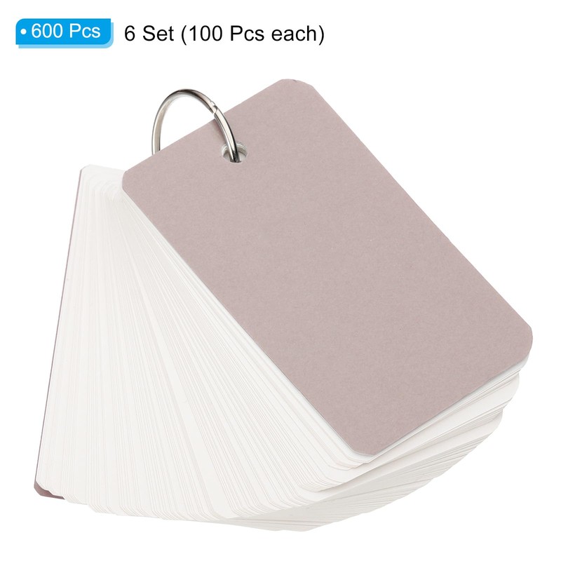 PATIKIL 600Pcs Blank Index Flash Study Note Card, 3.5x2 Note