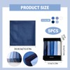 5 Pcs Cotton Blue Pocket Squares for Men, 15" Soft