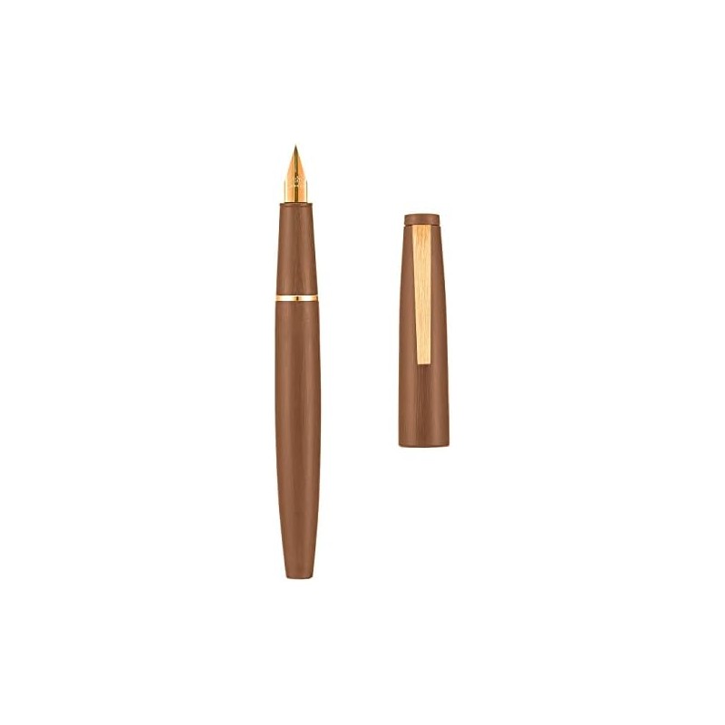 Jinhao 80 - Pluma estilográfica de fibra de carbono cepillada,