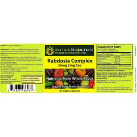 RABDOSIA Complex - Highly Potent Antioxidant for Maximum Cell Protection! - 100% Natural Ingredients: Rabdosia Extract, Green Tea, Resveratrol, Rutin - Vegan Capsules (60ct)