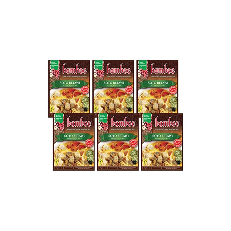 Bamboe Soto Betawi (Betawi Soto Soup), 2.3oz 6 packs