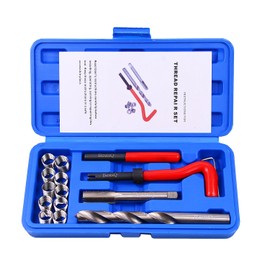 BestsQ 15pcs Thread Repair Kit M12 x 1.25mm Metric Thread Repair Insert Kit Compatible Hand Tool Set for Auto Repairing (M12-1.25)