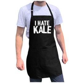 ApronMen, I Hate Kale, Funny Aprons For Men With Adjustable Straps One Size Fits All BBQ Grilling Aprons With Pockets Professionally Printed Gifts For Dad