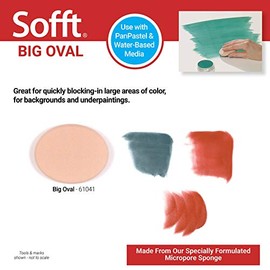 Colorfin PanPastel Sofft Big Oval Sponge, 1-Pack